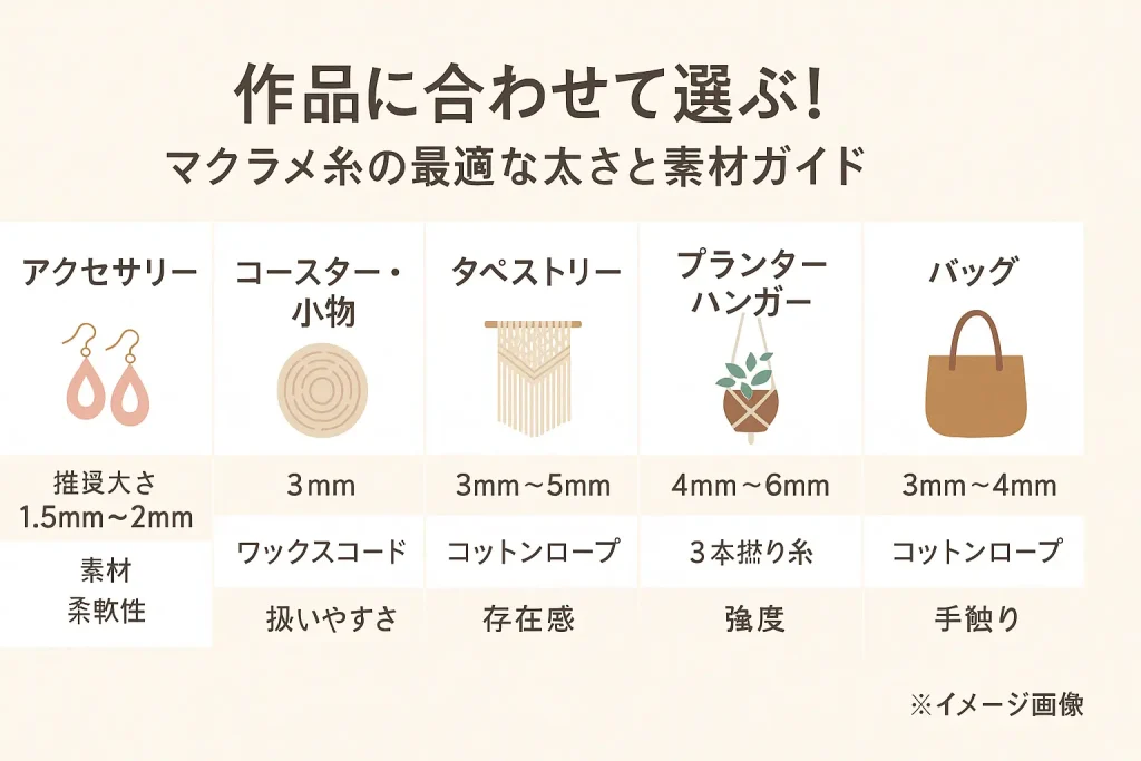 作品別おすすめ糸選びのポイント
